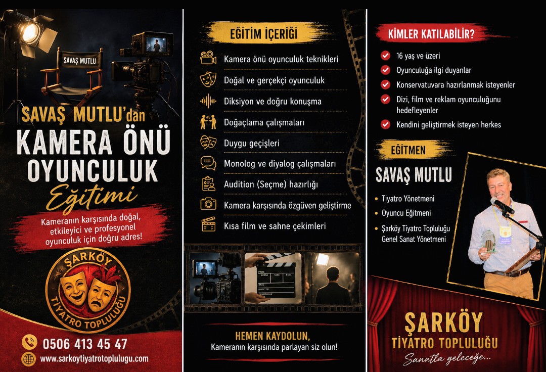 Kamera Önü Oyunculuk Eğitimi.